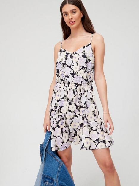 pieces-petite-cami-dress-with-button-detail-lilacnbsp