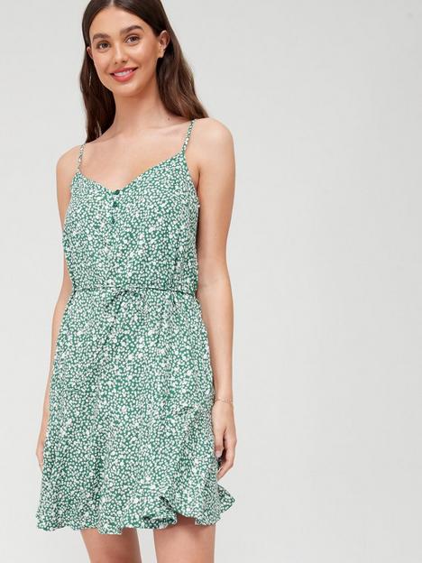 pieces-petite-cami-dress-with-button-detail-greennbsp