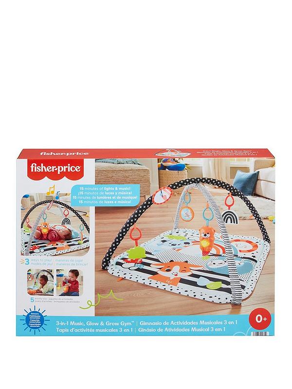 Image 2 of 7 of Fisher-Price 3-in-1 Music, Glow &amp; Grow Baby&nbsp;Gym Play Mat