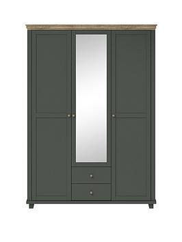 Product photograph of Very Home Evora 3 Door Mirrored Wardrobe from very.co.uk