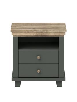 Product photograph of Very Home Evora 2 Drawer Bedside from very.co.uk