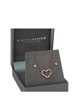 simply-silver-simply-silver-sterling-silver-rose-gold-with-cubic-zirconia-open-heart-set