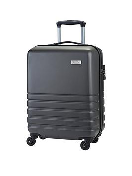 Rock Luggage Byron 4 Wheel Hardsell Cabin Suitcase - Charcoal