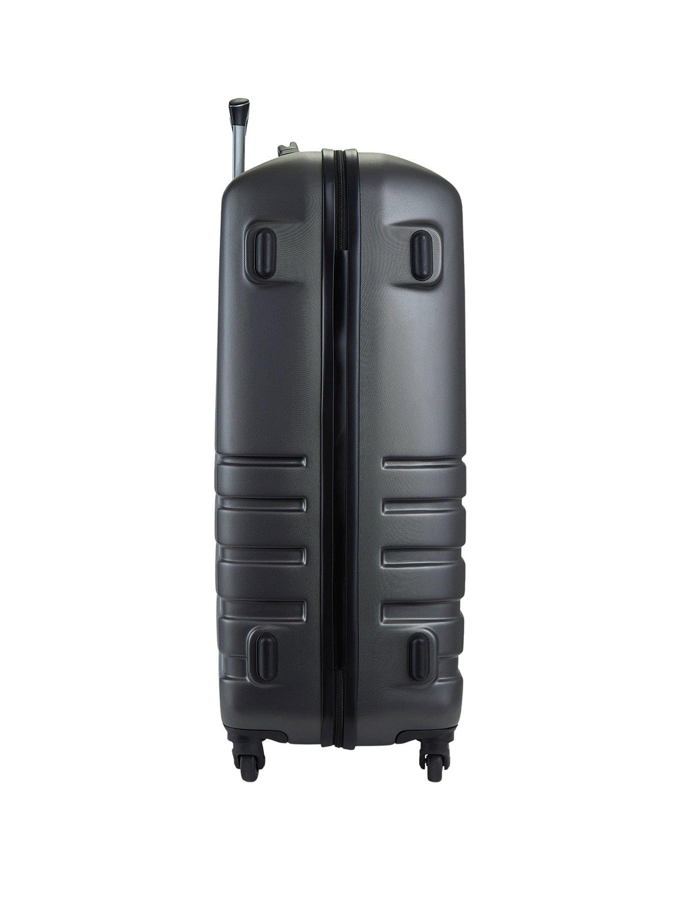 Rock Luggage Byron 4 Wheel Hardsell Large Suitcase Charcoal very.co.uk
