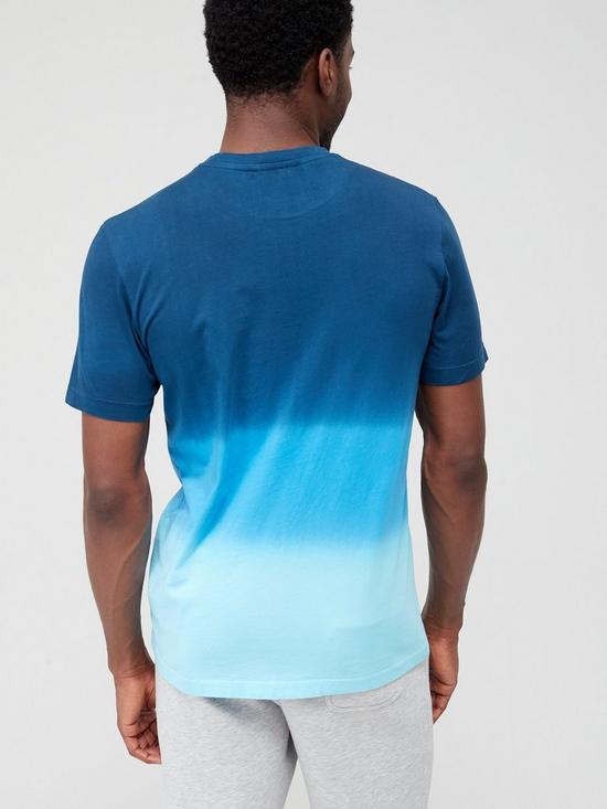 stillFront image of very-man-dip-dye-t-shirt-navycobaltturquoise