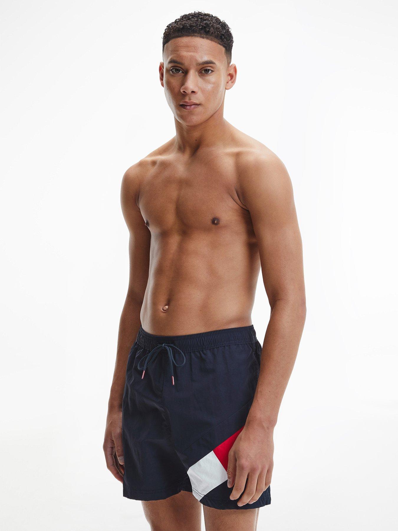 undefined Solid Flag Swim Shorts - Navy