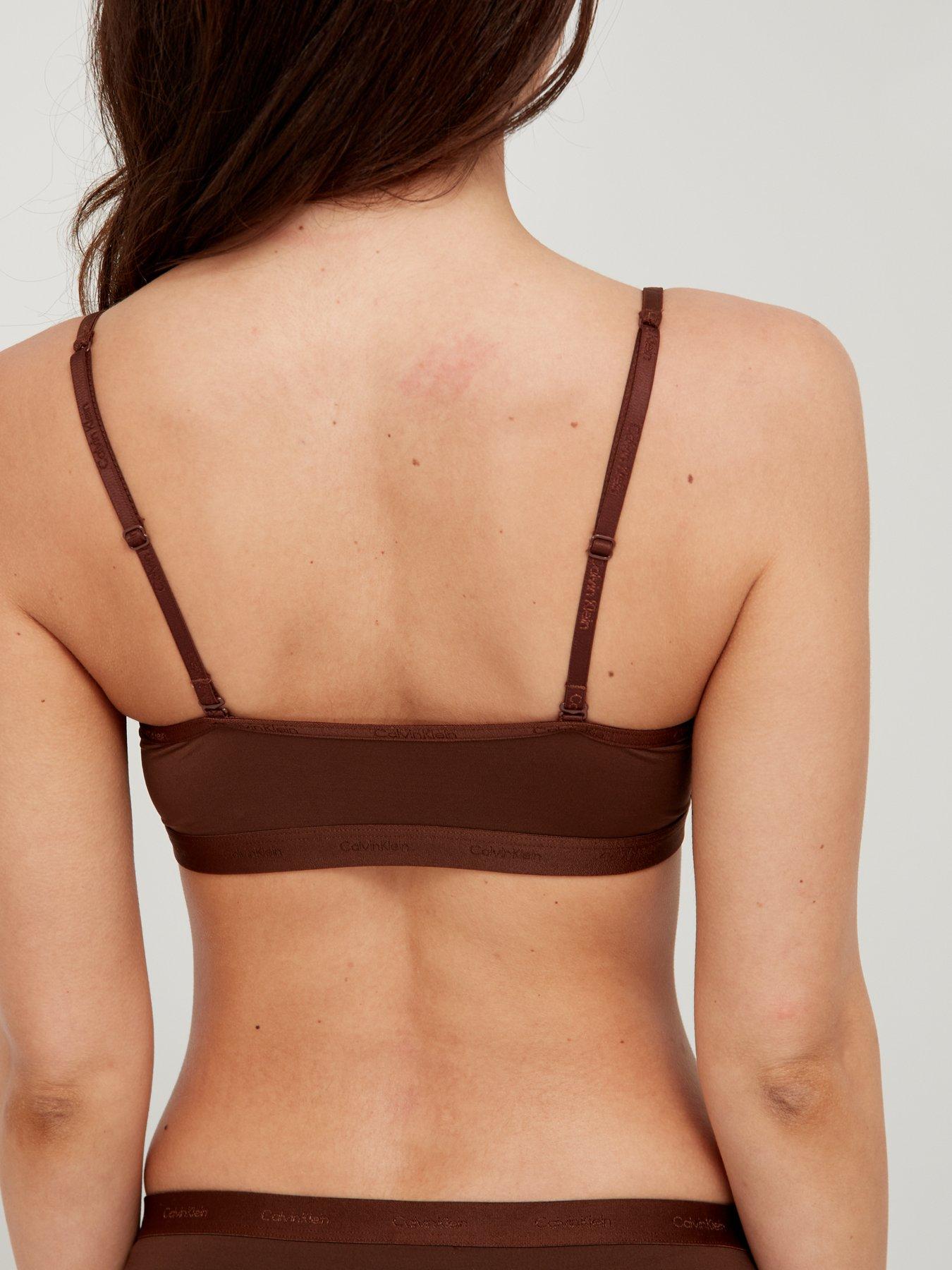Calvin Klein Form To Body Natural Unlined Bralette - Umber