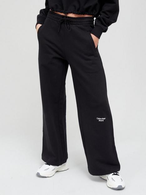 calvin-klein-jeans-stacked-logo-wide-leg-jog-pant-black