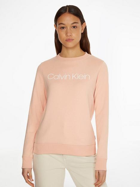 calvin-klein-core-logo-long-sleeve-cotton-sweatshirt-pink