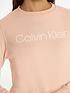  image of calvin-klein-core-logo-long-sleeve-cotton-sweatshirt-pink