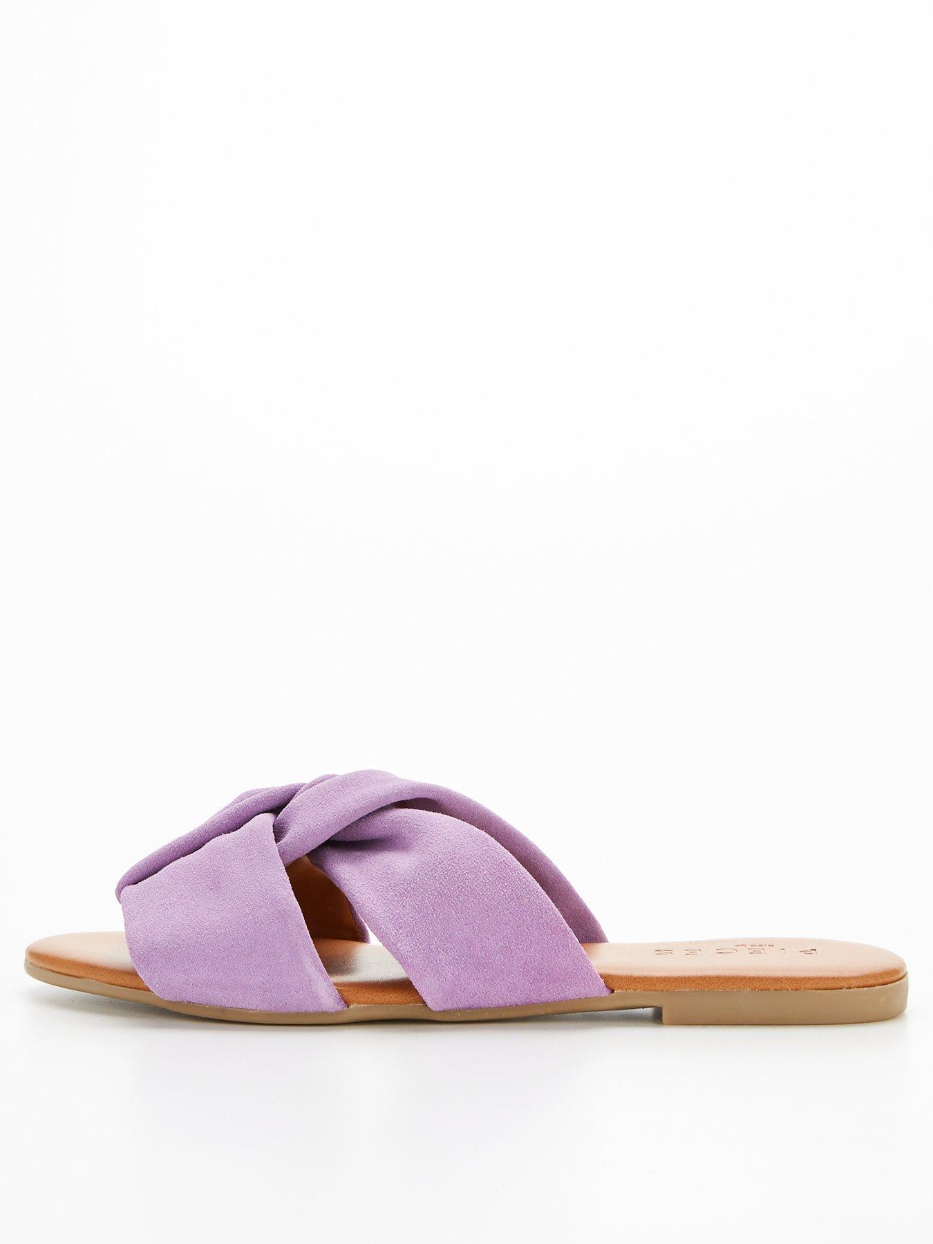 PIECES Pcvisana Suede Sandal - Lilac | very.co.uk