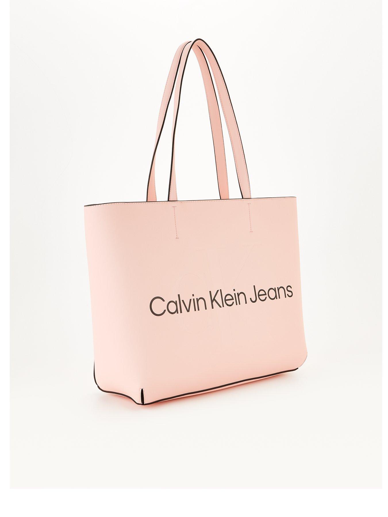 Calvin Klein Jeans Monogram Tote Bag - Pink | very.co.uk