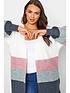  image of yours-fluffy-colourblock-cardigan