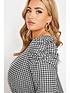  image of yours-puff-sleeve-a-line-dogstooth-top