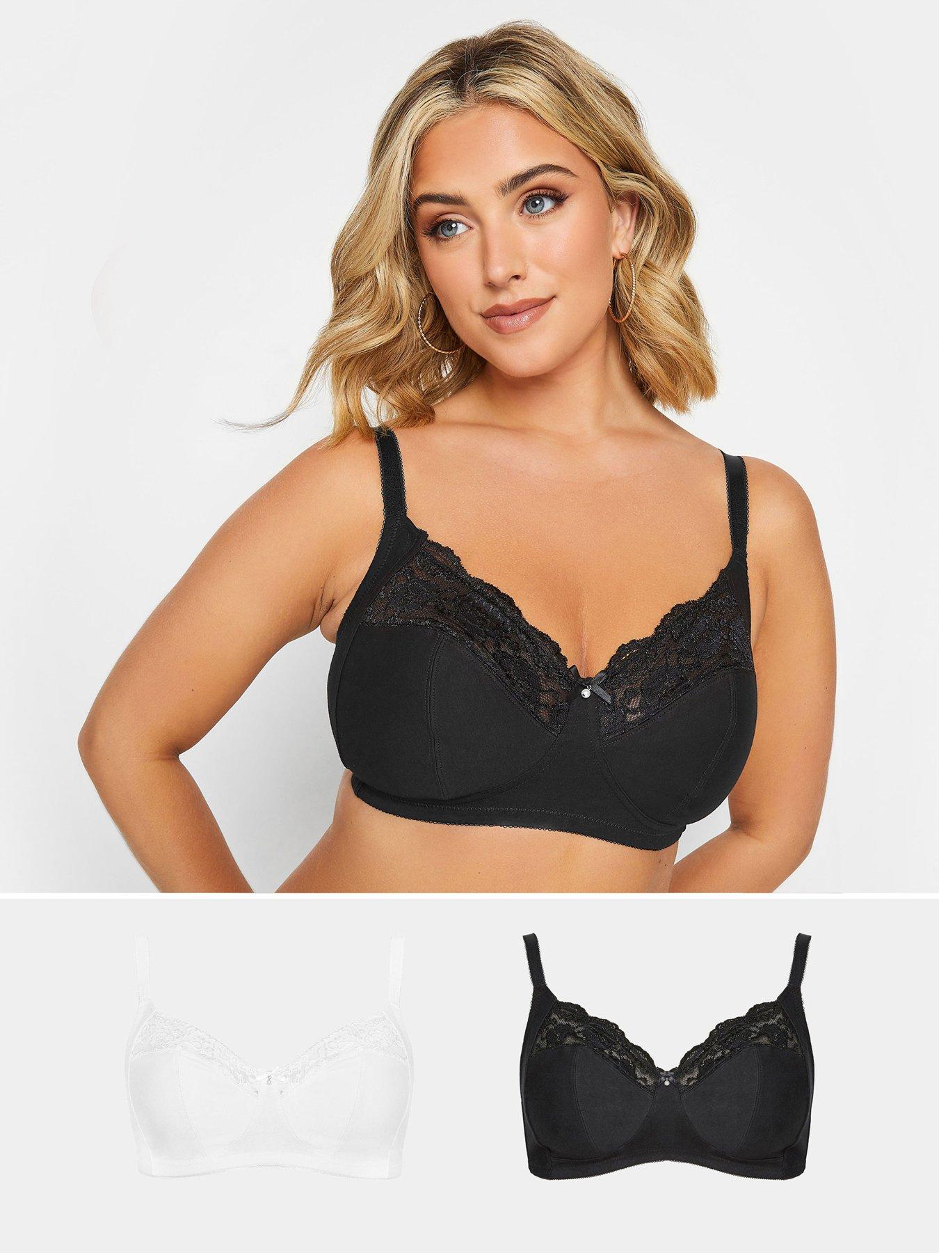 Yours 2 Pack Non Wire Lace Trim Bra