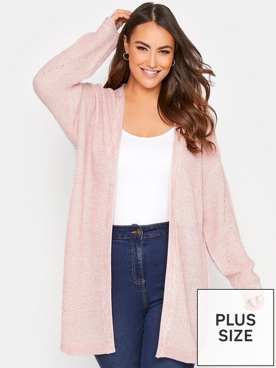 front image of yours-essential-cardigan--nbsppink