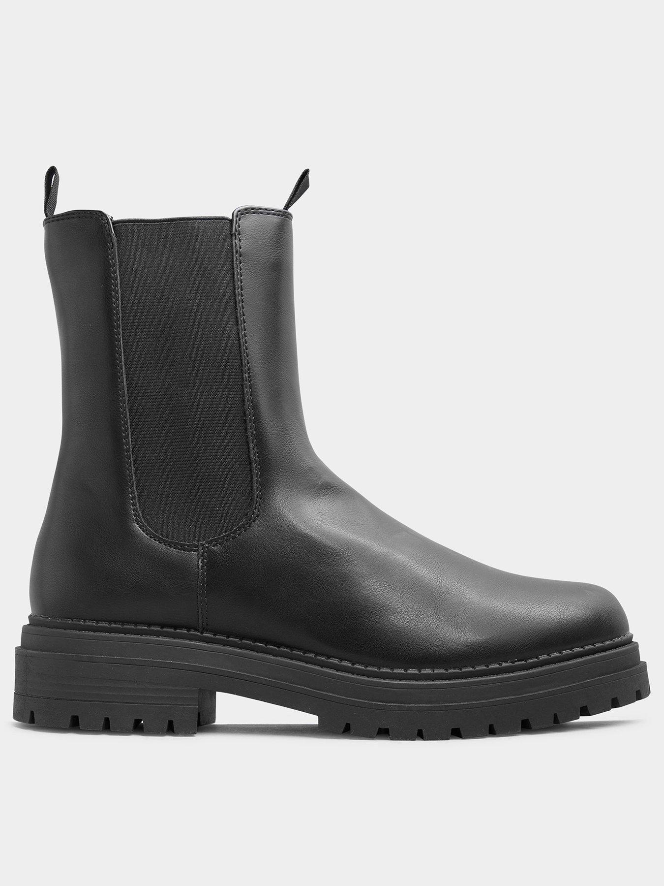 Women Yours Chunky High Chelsea Boot - Black