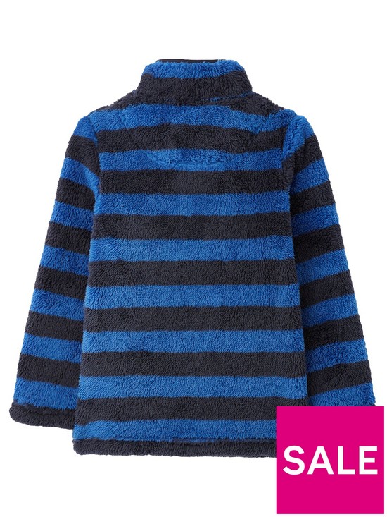 back image of joules-boys-woozle-striped-overhead-fleece-blue