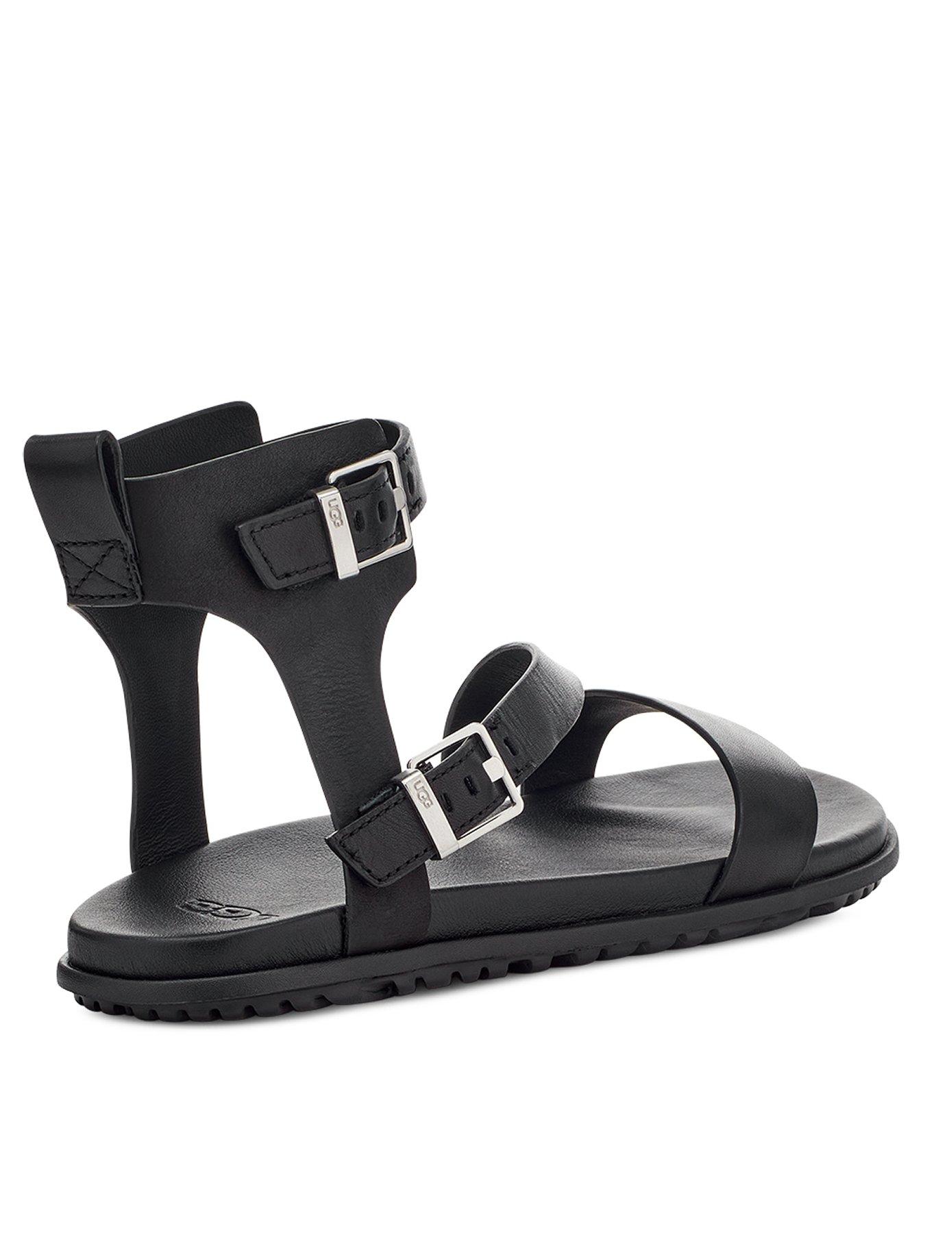 UGG Solivan Strap Flat Sandals Black very