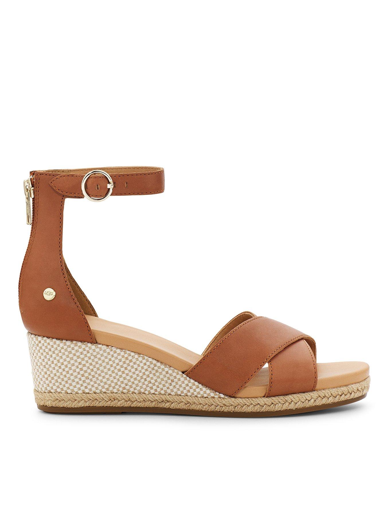 Tan wedge sandals on sale uk