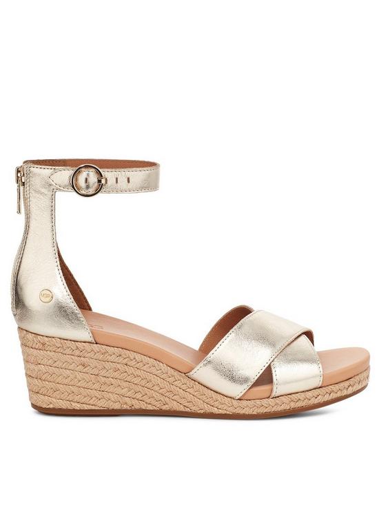 front image of ugg-eugenia-wedge-sandals
