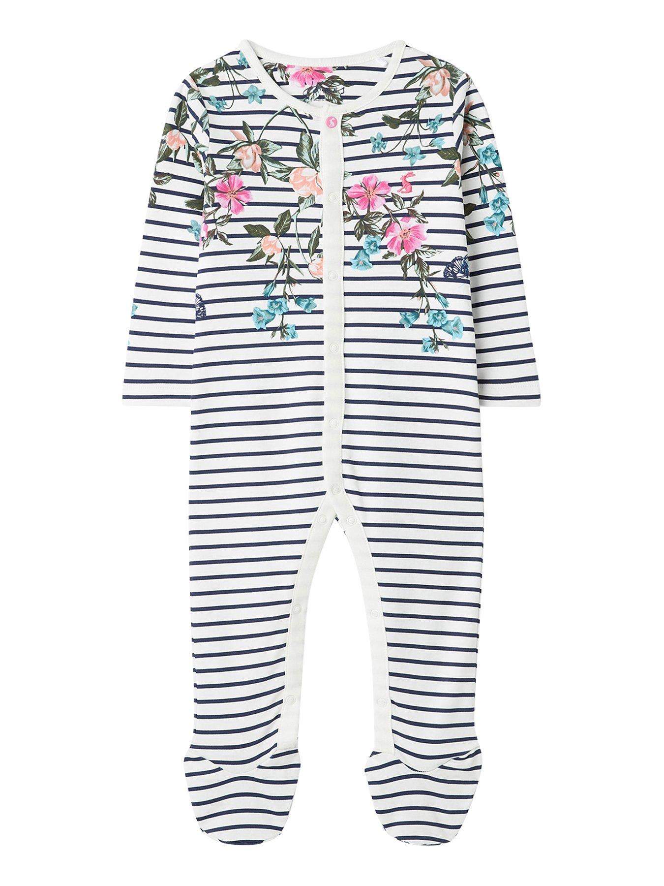 Joules Stretch Dungarees Stripe Floral