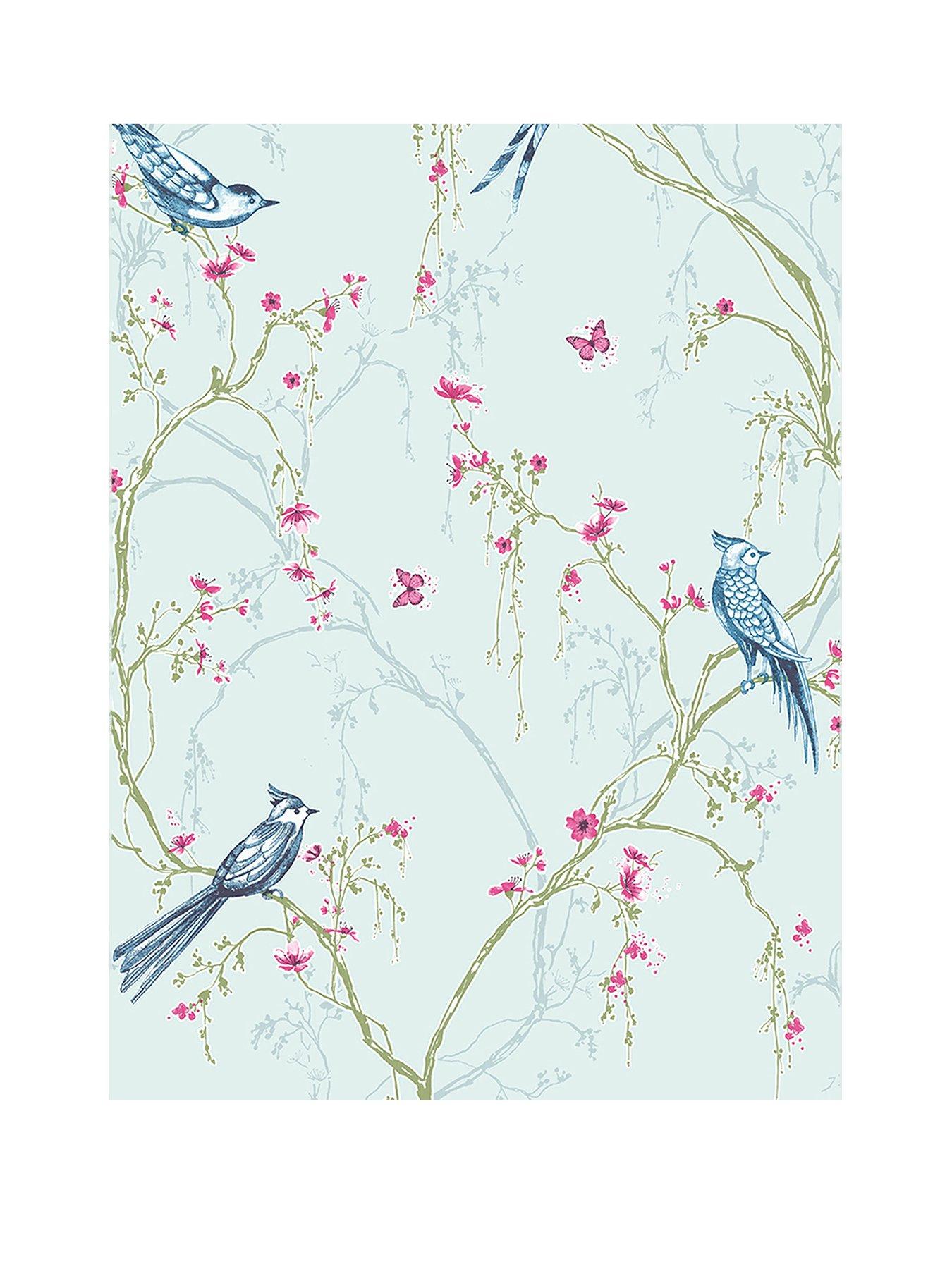 Superfresco Easy Songbird Duck Egg Wallpaper very.co.uk