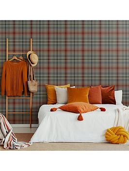 Product photograph of Fresco Cosy Tartan Red Green Wallpaper from very.co.uk