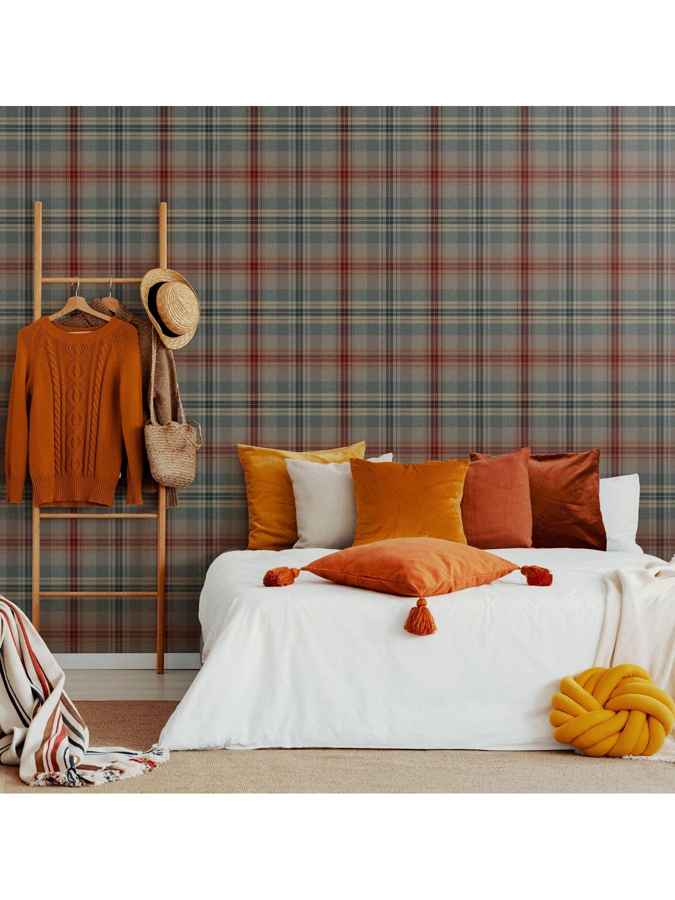 Image 1 of 3 of Fresco &nbsp;Cosy Tartan Red/Green Wallpaper