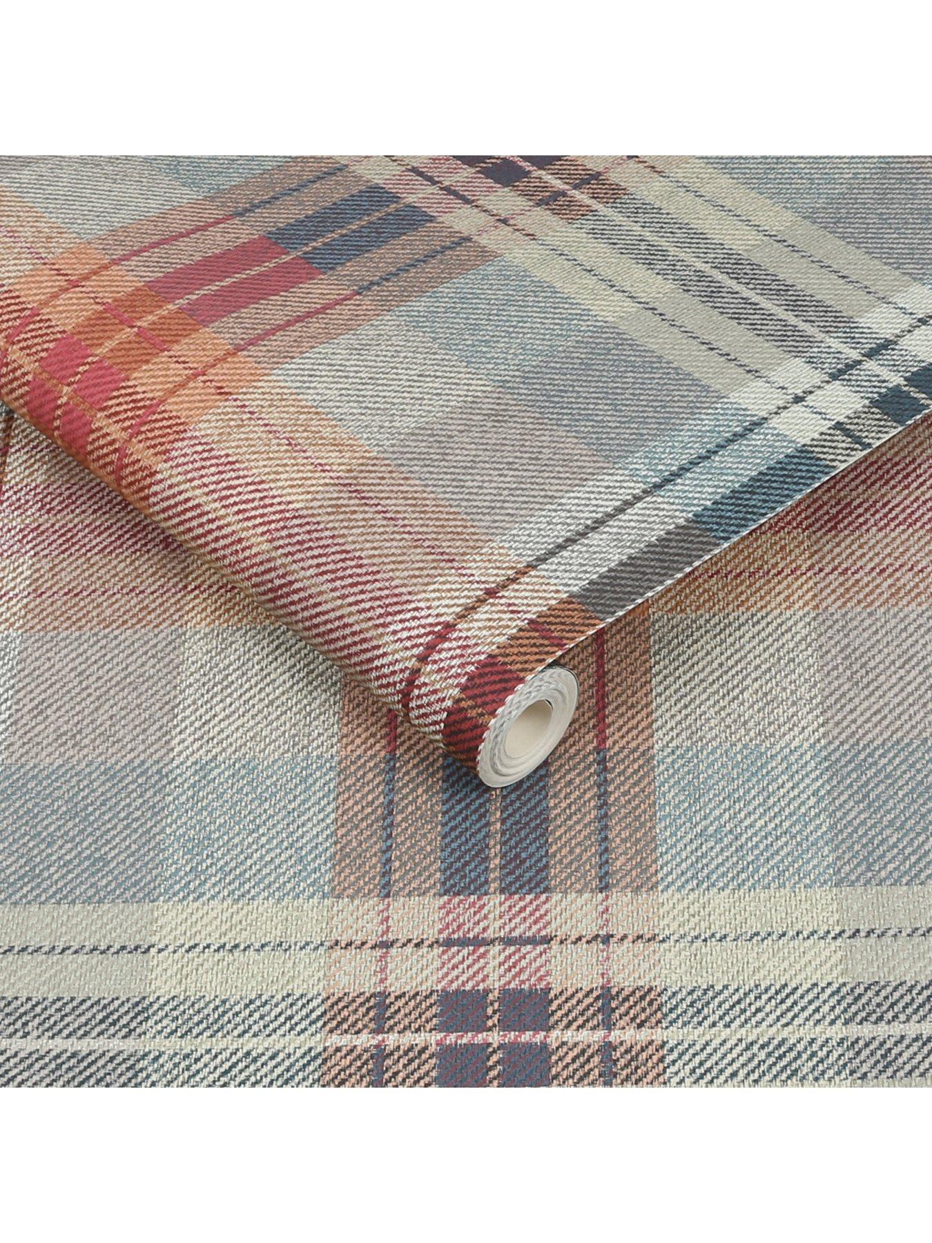 Fresco Cosy Tartan Red/Green Wallpaper very.co.uk