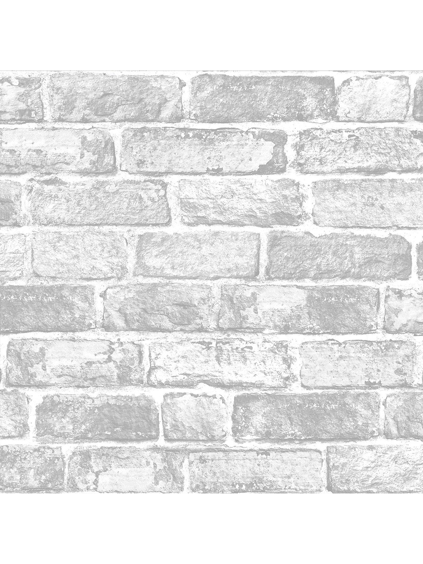 Fresco White Brick Wall Wallpaper Very.co.uk