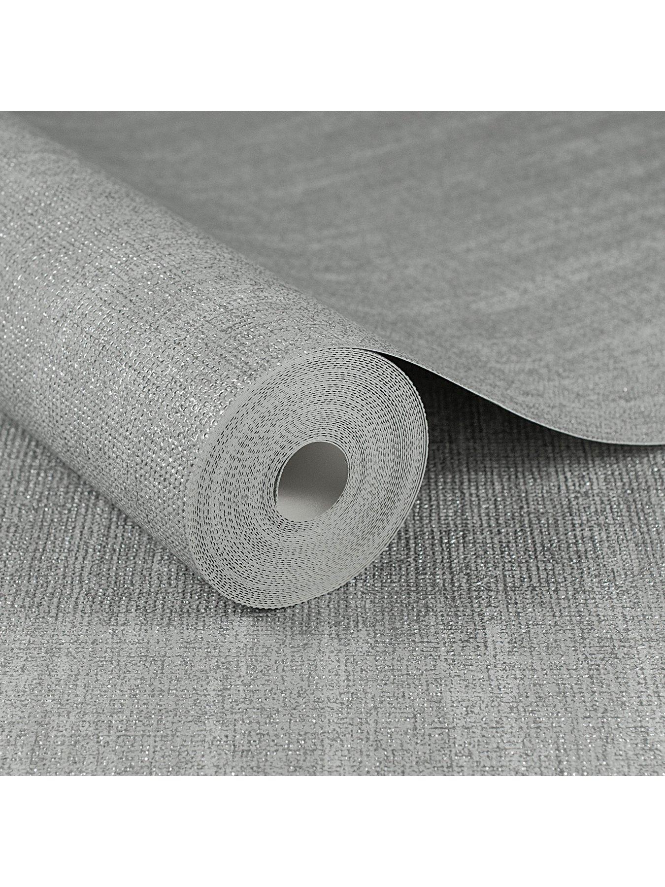 Image 2 of 3 of Boutique Chenille Grey/Silver Wallpaper