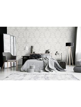 Product photograph of Superfresco Easy Venetian Damask Grey Wallpaper from very.co.uk