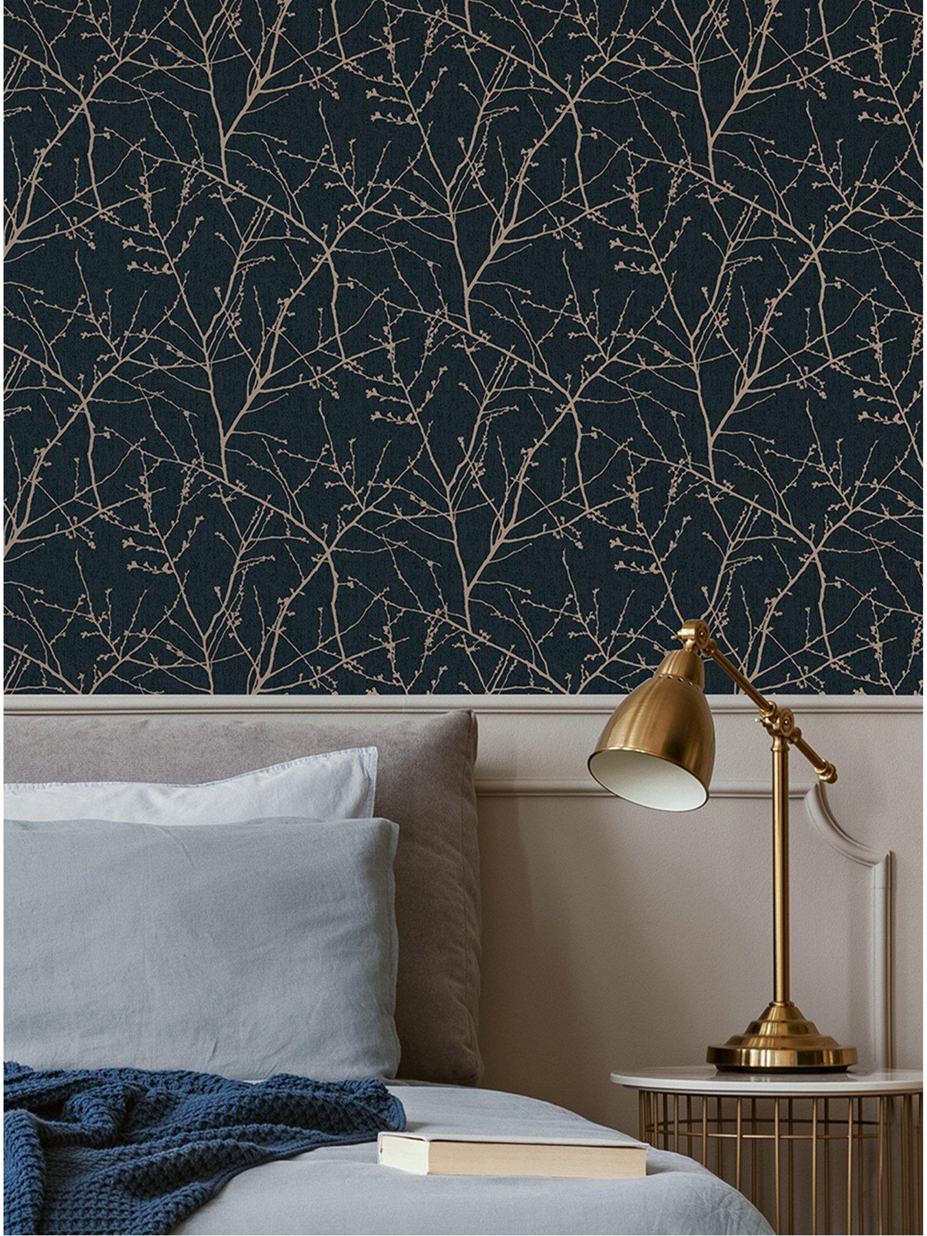 Image 1 of 5 of Superfresco Easy Innocence Navy Wallpaper