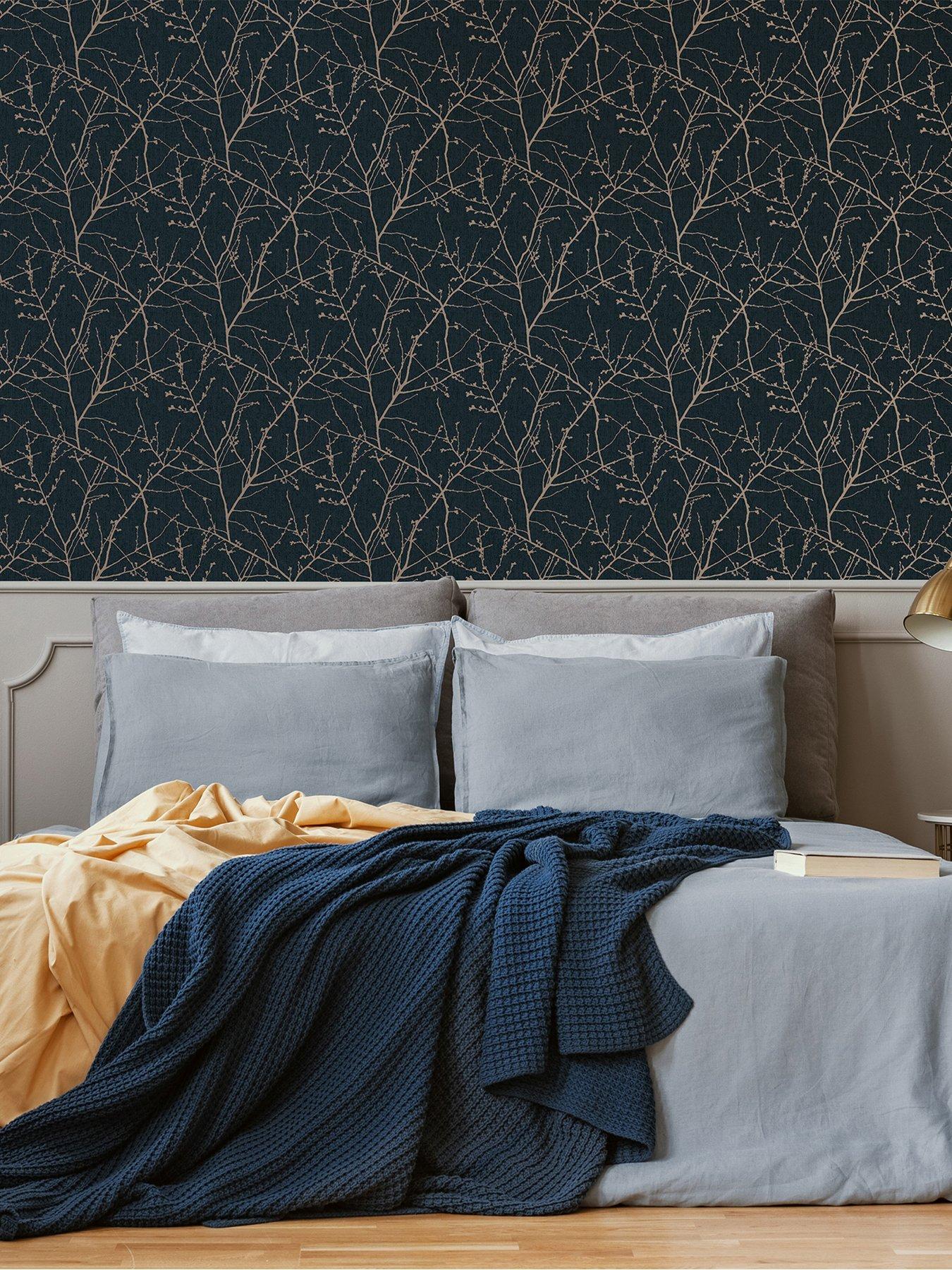 Image 5 of 5 of Superfresco Easy Innocence Navy Wallpaper