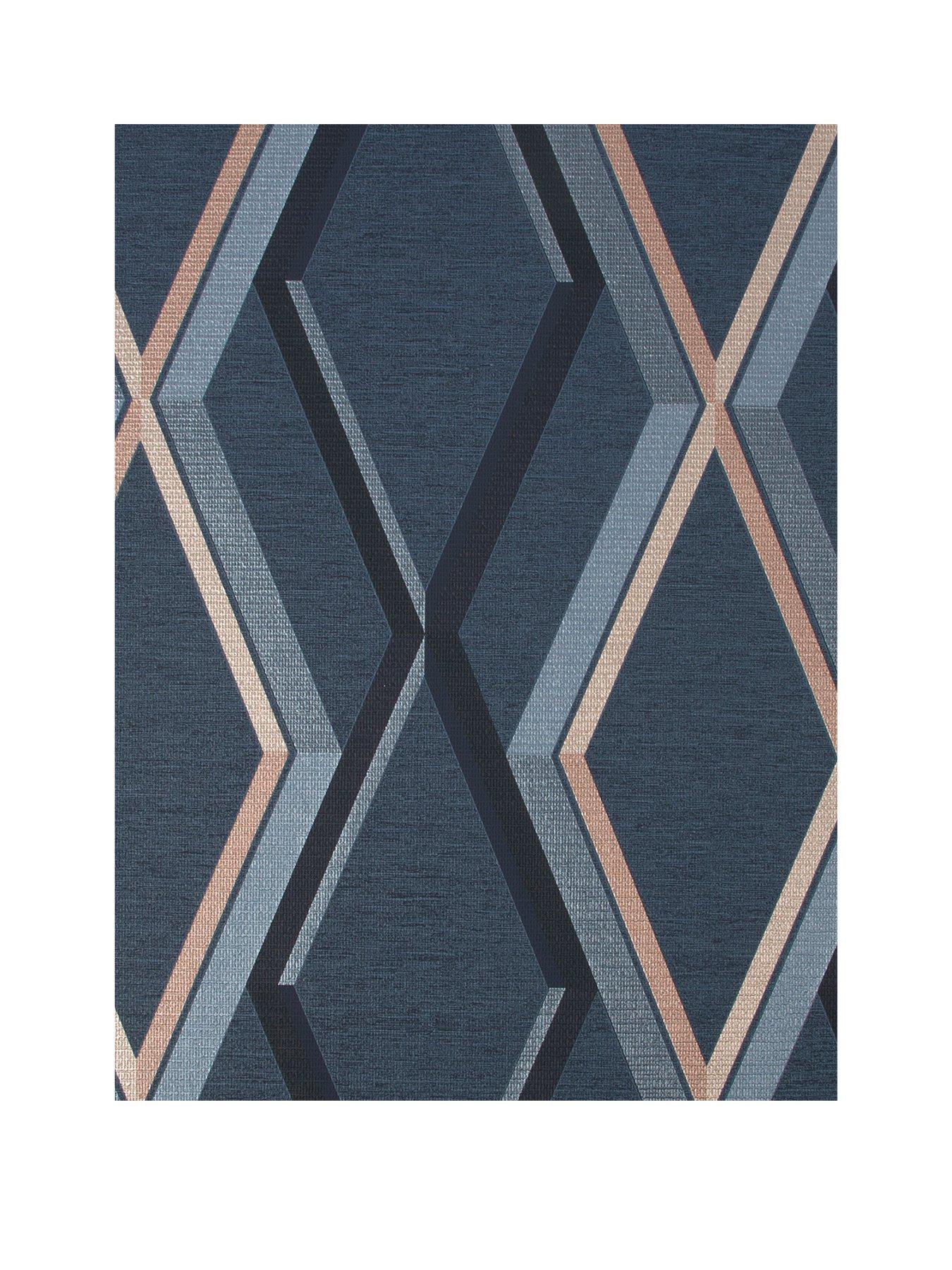 Image 2 of 3 of Superfresco Easy Prestige Geo Navy Wallpaper