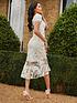  image of chi-chi-london-embroidered-short-sleeve-midi-dress--nbspyellow