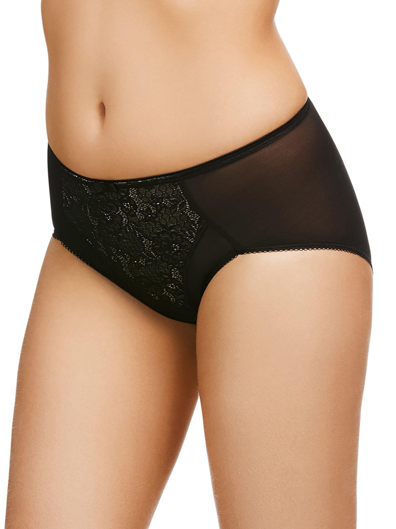 undefined Deep Lace Brief - Black