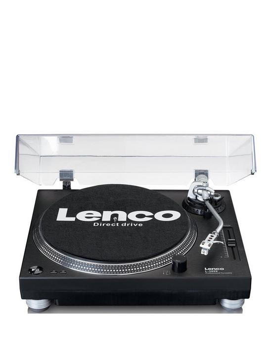 front image of lenco-l-3809-direct-drive-turntable