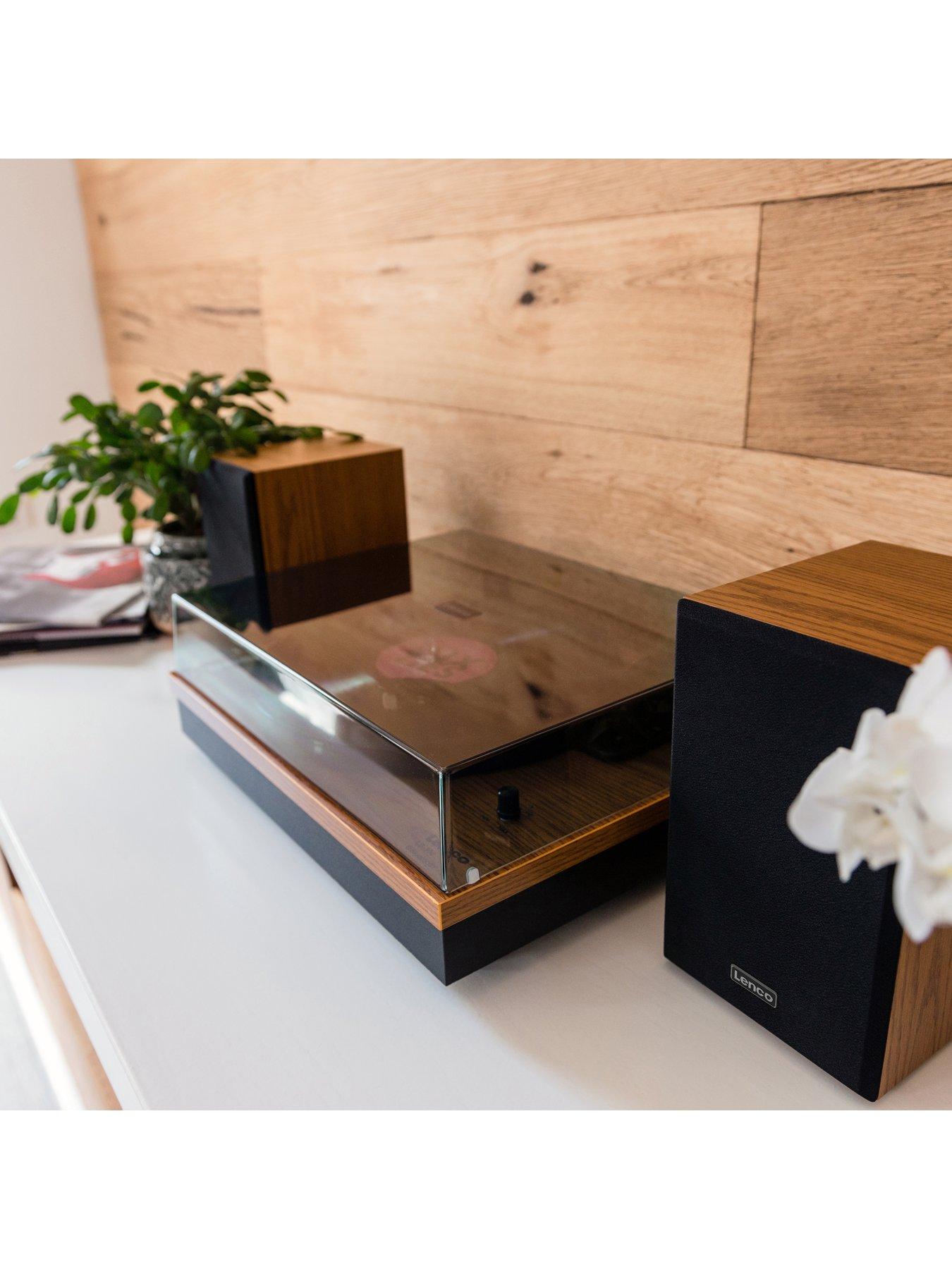 Image 5 of 7 of Lenco LS-300 Wood Turntable and Hi Fi Speakers