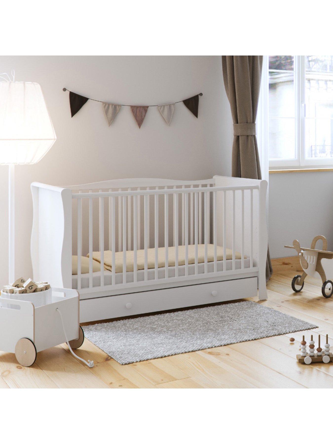 Little Acorns Sleigh Cot Bed Draw very.co.uk
