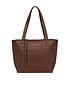  image of pure-luxuries-london-portslade-leather-zip-top-tote-bag-ombreacutenbspchestnut