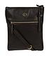  image of pure-luxuries-london-knook-vintagenbspleather-zip-top-cross-body-bag-black