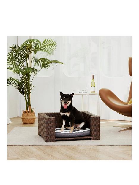 teamson-pets-wicker-rattan-pet-bed-with-cushions