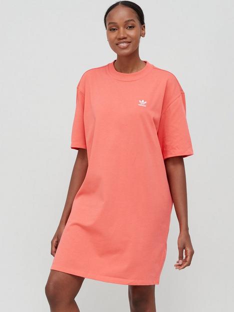 adidas-originals-t-shirt-dress-coral