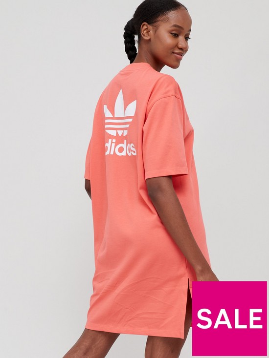 stillFront image of adidas-originals-t-shirt-dress-coral