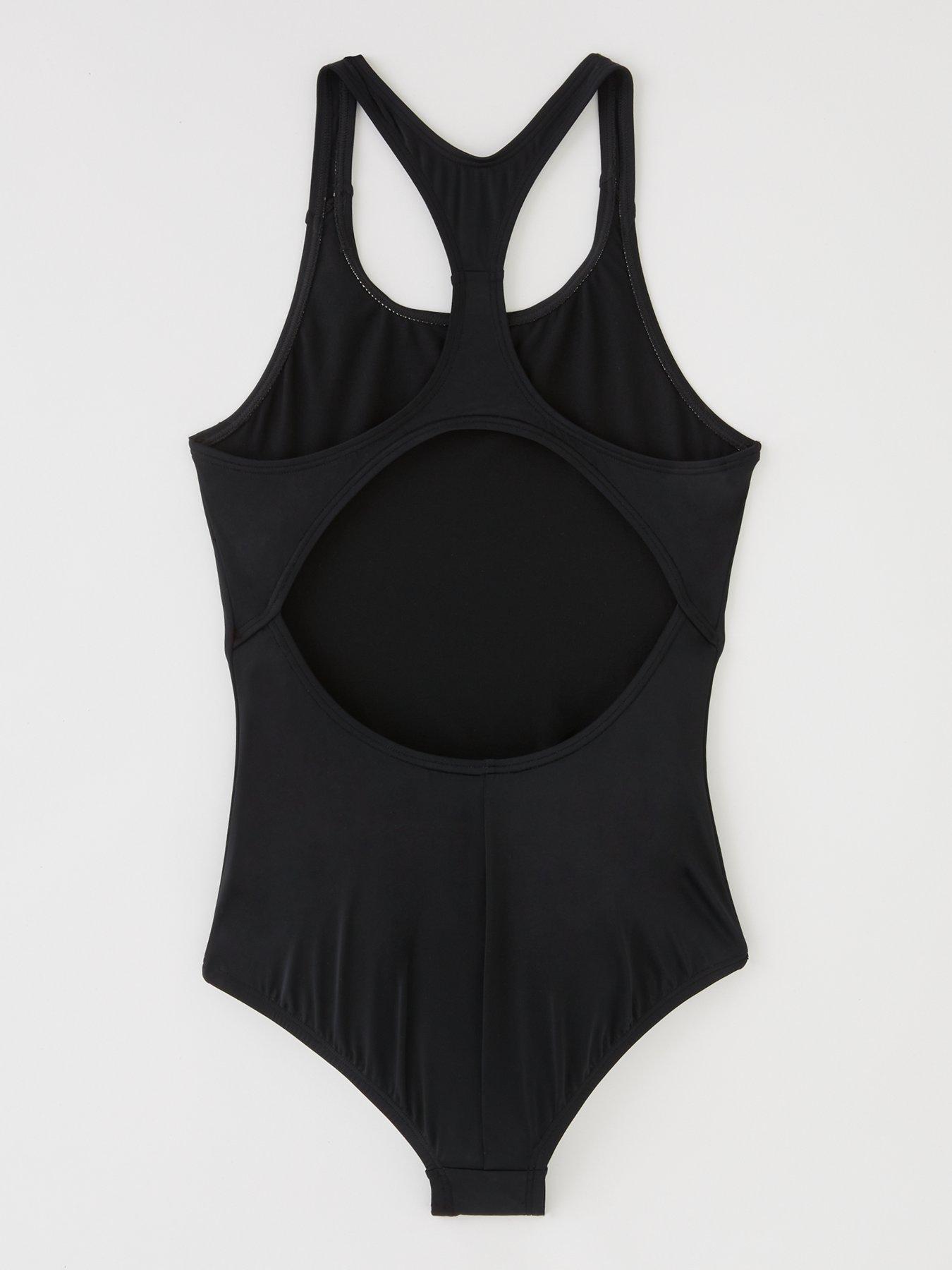 Black and white nike swimsuit best sale