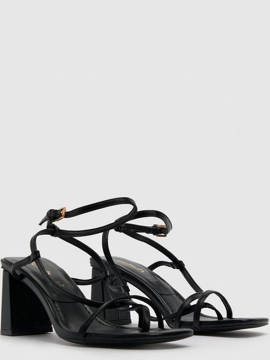 back image of schuh-storm-strappy-heeled-sandal-black