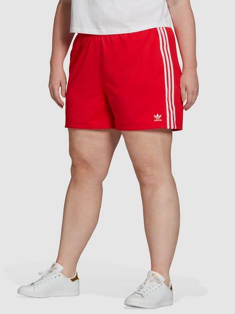 adidas-originals-plus-size-3-stripes-short-red
