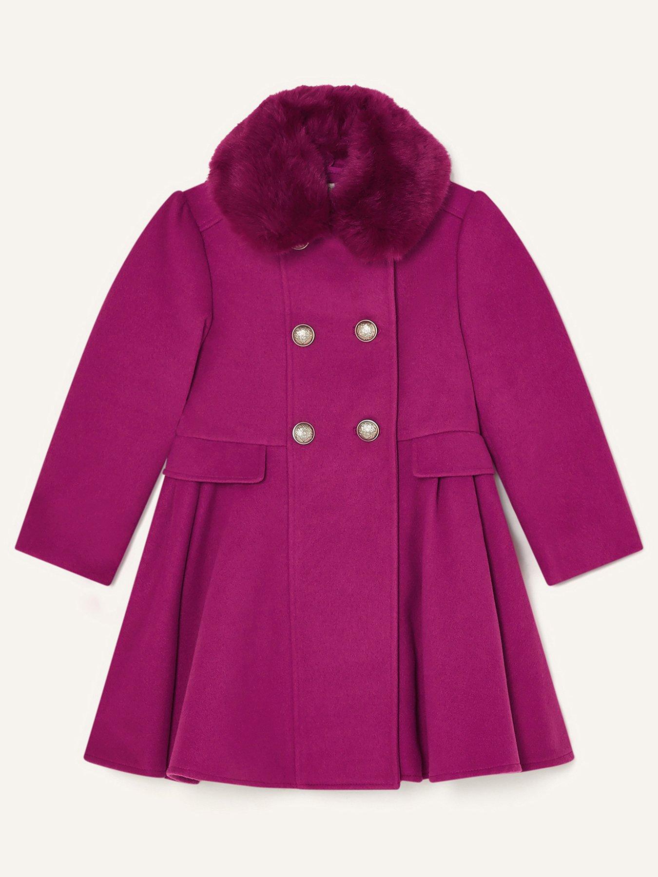 Kids Girls Skirted Coat - Pink